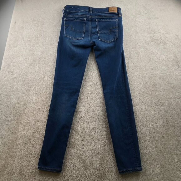 American Eagle Outfitters Womens Jeans Size 2 Skinny Jeggings Stretch Blue Denim - Picture 16 of 16